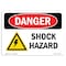 Signmission Safety Sign, OSHA Danger, 5" Height, 7" Width, Shock Hazard, Landscape OS-DS-D-57-L-2324 - alternate 1